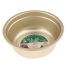 2X Korean Style Yellow Aluminum Mixing Bowl Korean Style Nesting Bowl 21cm