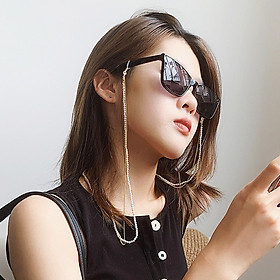 Chuỗi đeo kính retro hạt châu và hợp kim mạ đẹp glasses chain so cool
