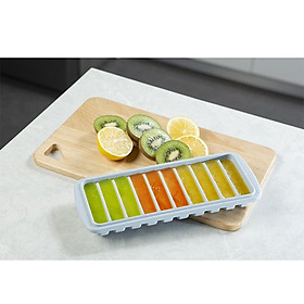 Mua Khay Làm Đá Tủ Lạnh Cao Cấp Thanh 10 Viên Có Nắp Nhựa Bảo Vệ KARI INOCHI