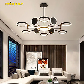 Đèn thả KAZIC loại 12 bóng kiểu dáng sang trọng với 3 chế độ ánh sáng hiện đại - kèm điều khiển từ xa - (171).