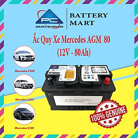 Bình Ắc Quy Xe Mercedes AGM 80, A0019828108 12V 80Ah