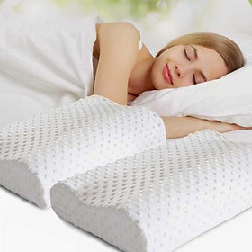 Mua Gối Cao Su Non Hình Gợn Sóng Cho Bạn Giấc Ngủ Sâu - Thoải Mái - Hỗ Trợ Giảm Đau Mỏi Cổ Dành Cho Người Lớn (Trắng)