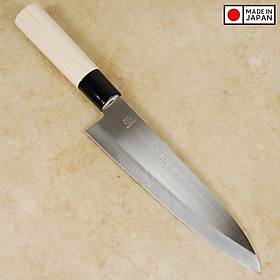 Dao nhà bếp cao cấp Nhật Bản lưỡi dày dài 15.2cm thép không ghỉ, cán gỗ không hút nước Dao-5