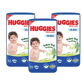 Combo 3 Tã dán Huggies Skincare Super Jumbo XL60