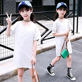 DONGSHOP HOT Váy cho bé gái 2023 Mùa hè Mid-Boy Hàn Quốc phong cách phương Tây ngắn tay váy công chúa Bowknot váy