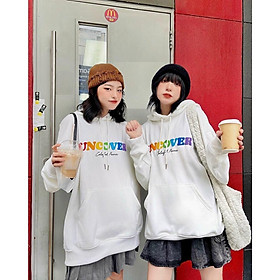 Áo khoác nỉ nam nữ from rộng hình UNCOVERR Áo Khoác Hoodie Zip Day Form Rộng Unisex Vải Nỉ Bông Oversize Ulzaang