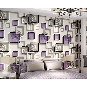 Mua Cuộn 10m decal giấy dán tường ô vuông cây tím