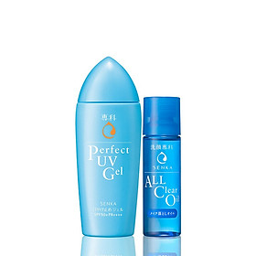 Bộ chăm sóc da hoàn hảo Senka (Perfect UV Gel 80g + A.L.L. CLEAR OIL CVS 35ML)