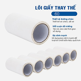 Combo 2 cuộn lõi giấy thay thế con lăn dính bụi hàng TiMa.lala - Hàng chính hãng