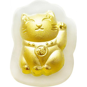Mặt dây Phỉ thúy dát vàng 24K Mèo Chiêu Tài - Ancarat