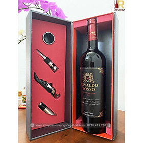 Mua Quà tặng hộp 1 chai rượu vang Chile Osvaldo kèm bộ phụ kiện