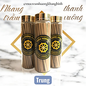 Khang Bình Nhang thanh trầm hương dạng vuông dài 10cm ( 60 cây ) trầm sạch tự nhiên Ít khói mùi thơm thanh ngọt dịu nhẹ
