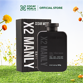 Gel Tắm Nam X2 Manly 3n1 Cocayhoala - Sữa tắm gội toàn thân hương nước hoa nam tính - 320g