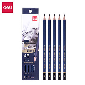 Bút Chì Phác Thảo Cao Cấp Deli Nuevo S999 | Độ Cứng Từ B - 14B, H, 2H, 3H, HB - 12 Chiếc