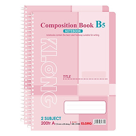Lốc 2 Sổ Lò Xo Đơn Klong B5 - 2 Subject MS 374M (200 Trang)