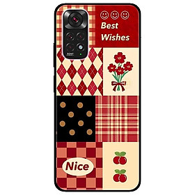 Ốp lưng dành cho Xiaomi Redmi Note 11 4G - Redmi Note 11 5G / Redmi Note 11T 5G / Redmi Note 11S 5G  - Ô Vuông Đỏ Cherry