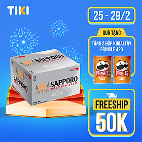 Thùng Bia Sapporo Premium - 12 lon 500ml