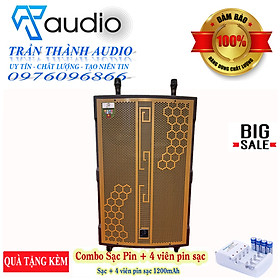 Loa kéo karaoke CMAUDIO 18C bass 50 3 đường tiếng hàng chính hãng nhập khẩu 2023,tặng kèm bộ sạc+4 quả pin sạc gắn mic 1200mah