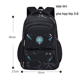 Balo học sinh cấp 1 và 2 siêu nhẹ chống gù chống nước cao cấp phong cách nhật bản