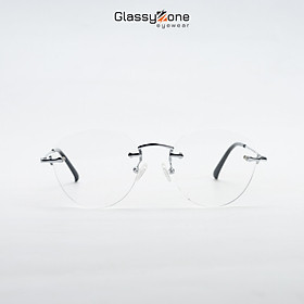 Gọng kính cận, Mắt kính giả cận kim loại không viền Form tròn thời trang Nam Nữ Avery Jagen- GlassyZone