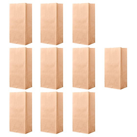 10Pcs Kraft Paper Bags Grocery Bags Brown for Crafts Projects Accessory