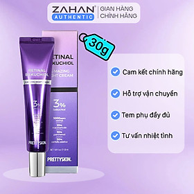 Hình ảnh Kem dưỡng tái tạo, trẻ hoá làn da PRETTYSKIN RETINAL BAKUCHIOL A-MAZING NIGHT CREAM (30ml)