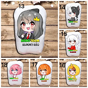 Mua gấu hero team 2 mặt ảnh 22x50cm / gối ngủ hero team simmy siro sammy  timmy  phong cận