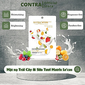 Mặt nạ dưỡng da Matrix Lecos Trái cây - Hộp 20 miếng