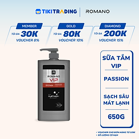 Sữa Tắm Cao Cấp Cho Nam Romano Vip Premium Shower (650g)