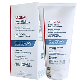 Dầu gội dạng kem cho da đầu nhờn Argeal Sebum-absorbing Treatment Shampoo Ducray 200 ml