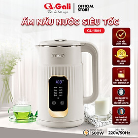 Ấm siêu tốc Gali GL-18A4 2 lớp INOX 304 nguyên khối màn hình hiển thị độ giữ ấm. Hàng chính hãng, bảo hành 24 tháng