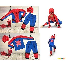 ĐỒ BỘ BÉ TRAI TAY DÀI HÌNH SIÊU NHÂN NHỆN SPIDERMAN CAPTAIN TỪ 12-42KG