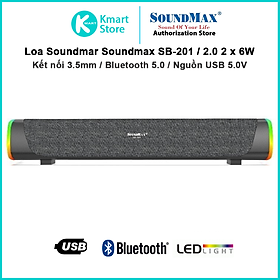 Loa Soundbar SoundMax SB201  LED RGB. Bluetooth 5.0- Hàng chính hãng