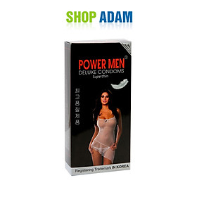 Bao Cao Su Loại Mỏng Power Men Superthin Hộp 12 Chiếc - Che Tên Sản Phẩm