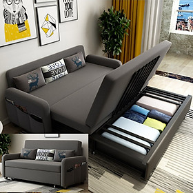Mua Ghế sofa giường A267 kích thước rộng 160cm dài 192cm cao 38cm (Tặng 3 gối êm ái)  có ngăn chứa đồ phía dưới  khung thép cao cấp  ghế sofa kéo thành giường ngủ  giường gấp gọn thành ghế