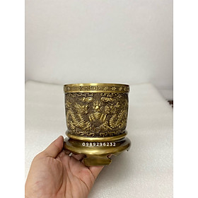 Mua Lư hương   bát nhang bằng đồng vàng hun 12