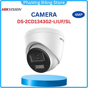 Camera IP HIKVISION Bán cầu DS-2CD1343G2-LIUF 4MP đèn kép, Tích hợp Micro, phát hiện người và phương tiện,hồng ngoại 30m ,.-Hàng chính hãng