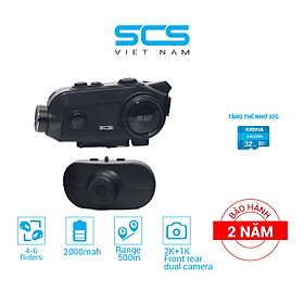 Mua HÀNG CHÍNH HÃNG- Tai nghe mũ bảo hiểm mô tô phượt SCS Bluetooth helmet Intercom SCS S-12