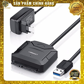 Mua Cáp đọc dữ liệu ổ cứng USB 3.0 sang SATA Ugreen 20611 - 20231 kèm dây nguồn 12V2A dài 50cm - Hàng Chính Hãng