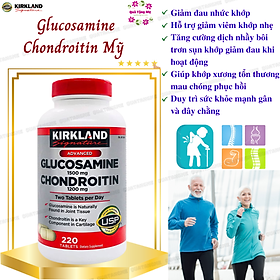 Hình ảnh Glucosamine 1500mg Chondroitin 1200mg Kirkland Signature Mỹ- Giảm các triệu chứng đau nhức xương khớp hiệu quả - QuaTangMe Extaste