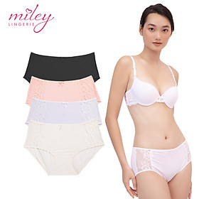 Combo 4 Quần Lót Nữ Lưng Cao Modal Phối Ren Active Miley Lingerie FDS0125-0225-0925-1225 - Giao màu ngẫu nhiên
