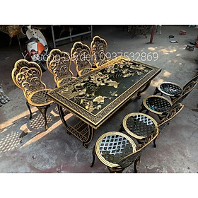 Mua Bàn ghế sân vườn  bàn ghế nhôm đúc( mẫu cá chép hóa rồng)