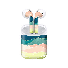 Mua Miếng dán skin chống bẩn cho tai nghe AirPods in hình giả sơn mài - GSM116 (bản không dây 1 và 2)