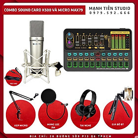 Mua Combo thu âm livestream idol cctalk bigo tiktok karaoke Sound Card K500 Và Micro Max79 đẳng cấp hay như phòng thu