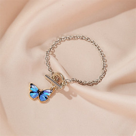 Lắc tay  Lắc tay nữ hình cánh bướm xinh XBL45 - Bảo Ngọc Jewelry - Đậm