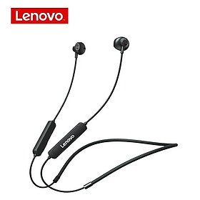 Tai Nghe Bluetooth 5.0 Không Dây Đeo Cổ Lenovo SH1 Chống Thấm Nước IPX5 Tích Hợp Mic-Hàng chính hãng - Đen