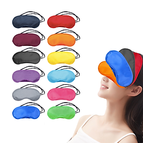 Mua Bộ 12 cái Bịt mắt ngủ (Đủ màu) - Che mắt ngủ chống chói mắt  thoáng mát có quai thun mềm mại