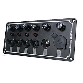 Switch panel  5 Way Professional with Red LED for Marine Car Truck