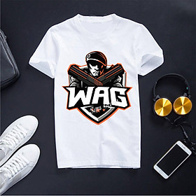 Áo Free Fire Logo Đội Tuyển WAG Màu Trắng Cổ Tròn Mềm Mịn Hình In Sắc Nét Dành Cho Cả Nam Và Nữ