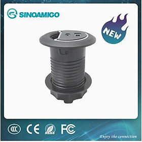 Ổ cắm USB âm bàn sạc nhanh Type C + Type A Sinoamigo STC-1W/C20 dùng cho bàn làm việc và bàn họp văn phòng - Hàng chính hãng